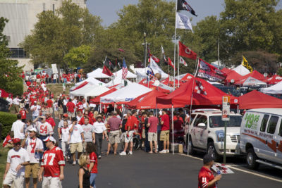 OSU fans tailgating before a big season game