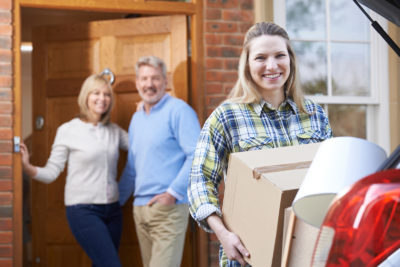 A daughter moving home after college